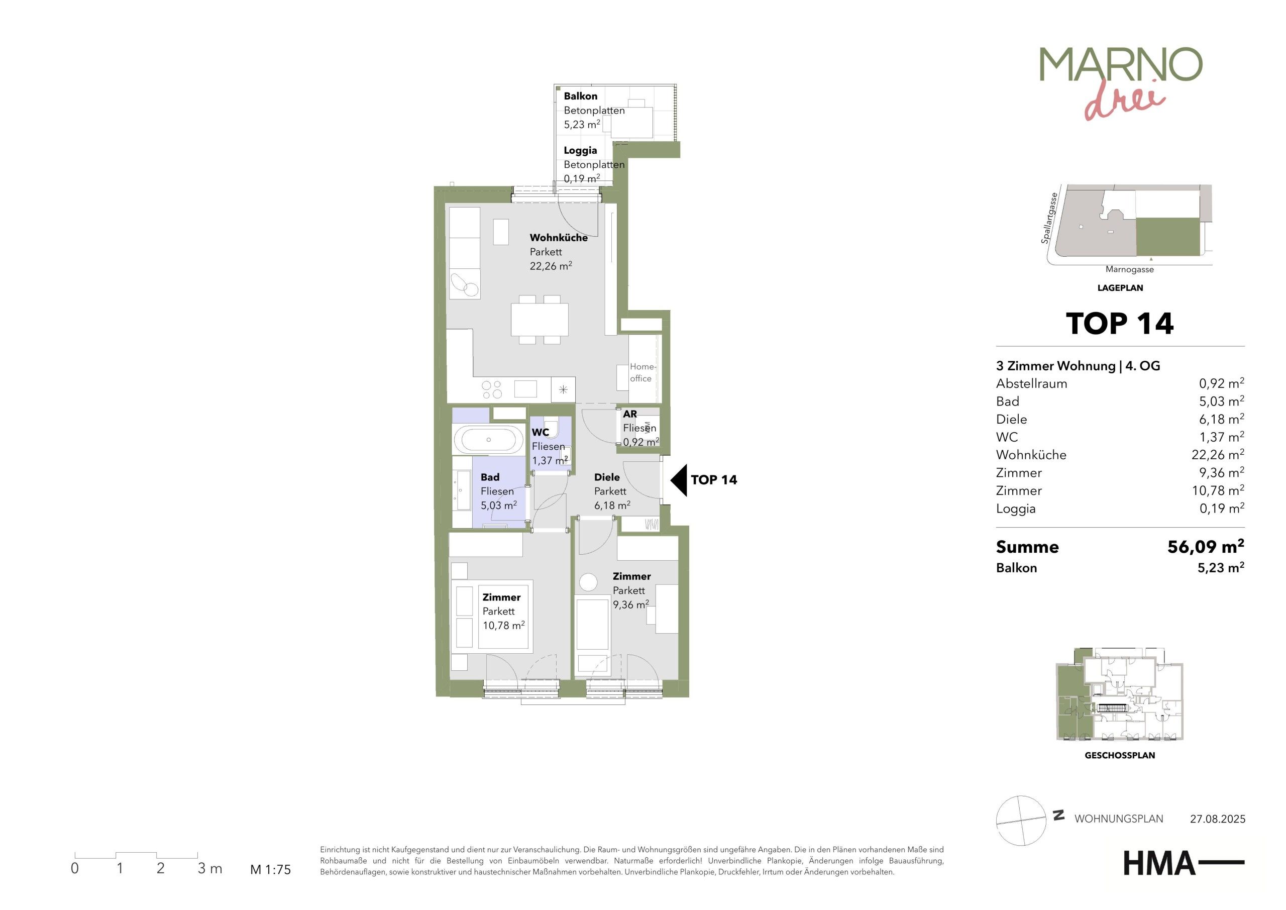 Grundriss von Top-14