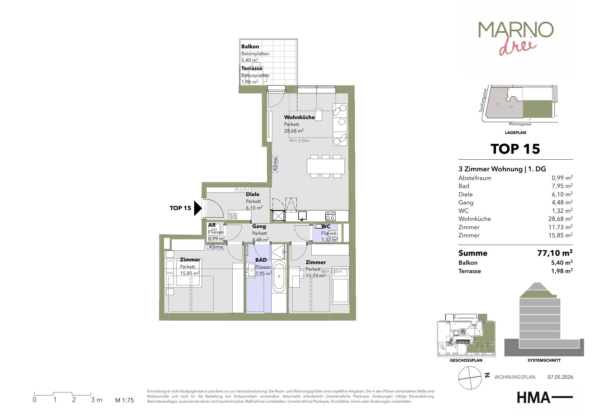 Grundriss von Top-15