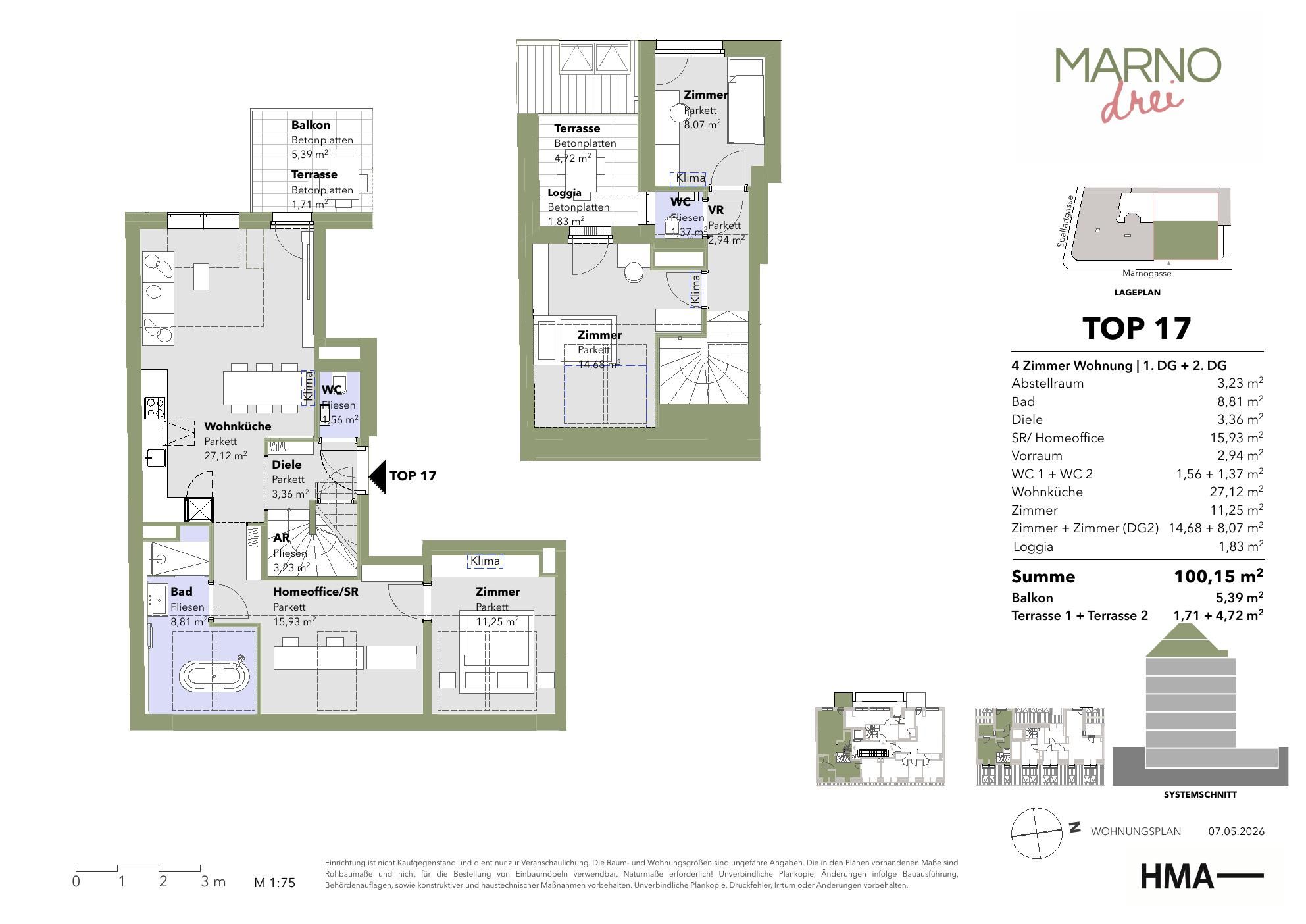 Grundriss von Top-17